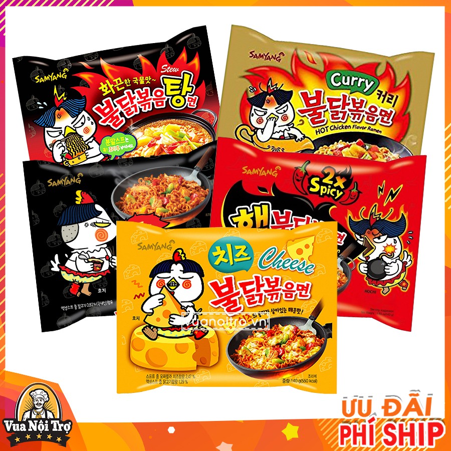 Mì cay Samyang đủ vị 140gr