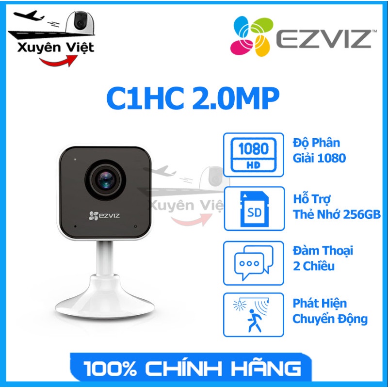 Camera IP Wifi EZVIZ C1HC 2.0MP - Phát Hiện Người Sử Dụng Bằng AI,Âm Thanh 2 Chiều,Hỗ Trợ Thẻ Nhớ 256GB