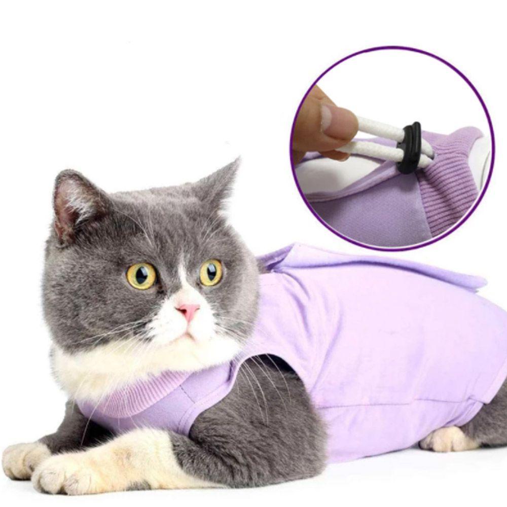 Áo Vest Phục Hồi Vết Thương Thoáng Khí Thoải Mái Chống Cắn Cho Mèo