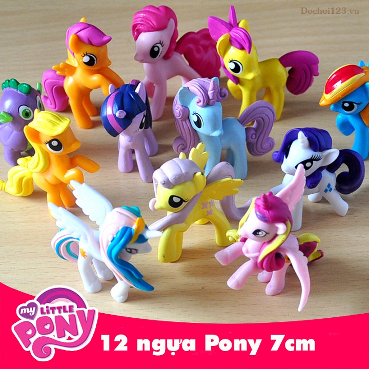 ngựa pony 12 con - set 12 ngựa pony