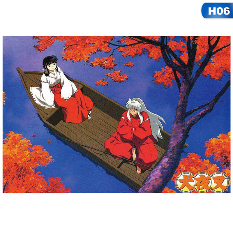 Poster in họa tiết phim hoạt hình InuYasha kích cỡ A3