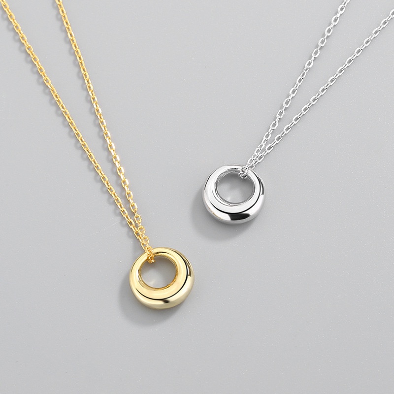 Dây chuyền bạc nữ TLEE mẫu mặt tròn dáng giọt nước TleeJewelry D0190