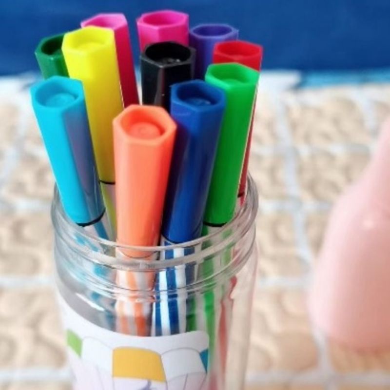 Bút tô màu cho bé 12 màu bút lông