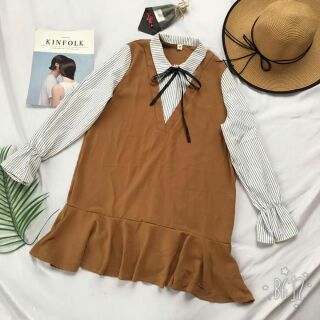 Váy đuôi cá phối sơ mi