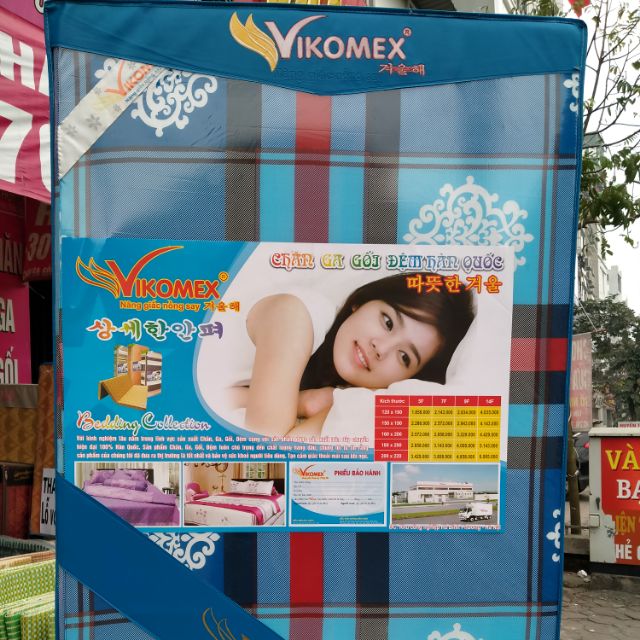 Đệm bông ép Hàn Quốc Vikomex ( đặt theo yêu cầu ) chọn kích thước trong giỏ hàng