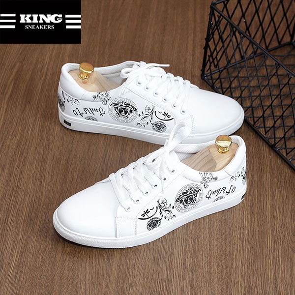 Giày nam sneaker thể thao màu trắng đẹp giá rẻ cho học sinh - mã T_T02