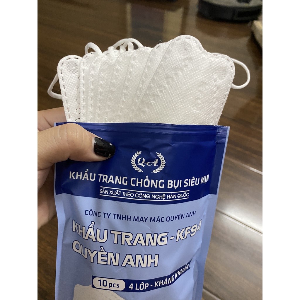 Khẩu trang KF94-4 lớp kháng khuẩn chống bụi siêu mịn (Túi 10 chiếc)