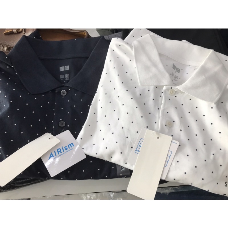 Áo polo uniqlo chấm bi