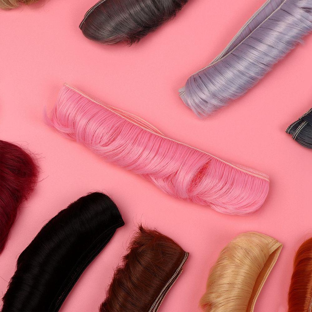 1 Tóc Giả Xoăn Ngắn 100*5cm 1/6 1/4 1/3 Cho Búp Bê Trẻ Em