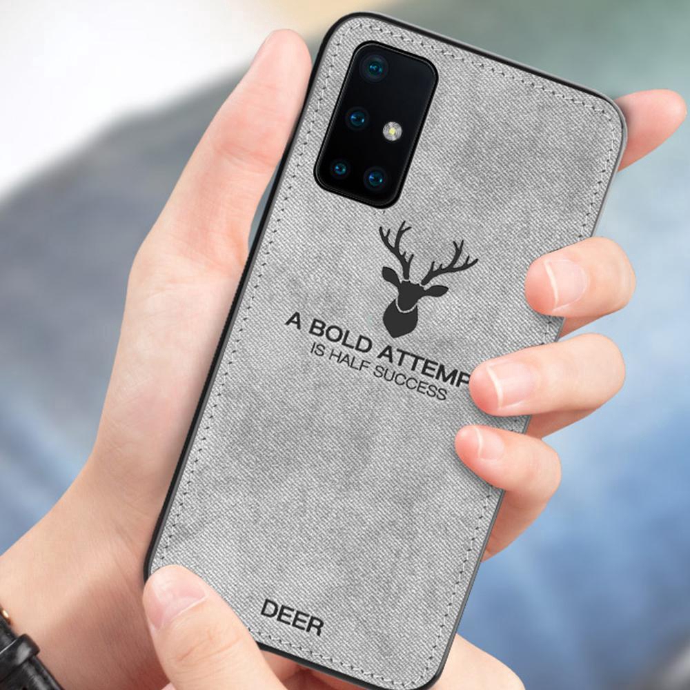 For Samsung a51 Case A515 Deer Cloth Fabric Soft Frame Phone Cover Cases For Samsung Galaxy A71 A51 Silicone TPU Back Cover