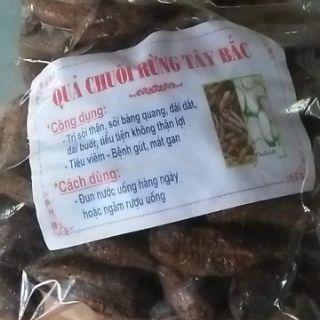 Chuối hột rừng nguyên quả chín sấy khô lai châu