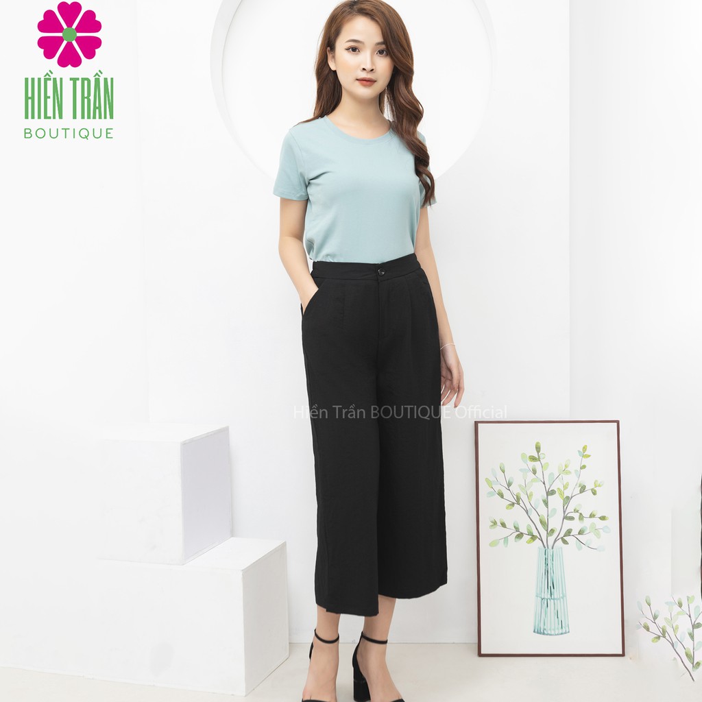 Quần đũi nữ ống rộng Ruby Fashion, dáng lửng, cạp chun sau, form rộng, nhiều màu sắc | BigBuy360 - bigbuy360.vn