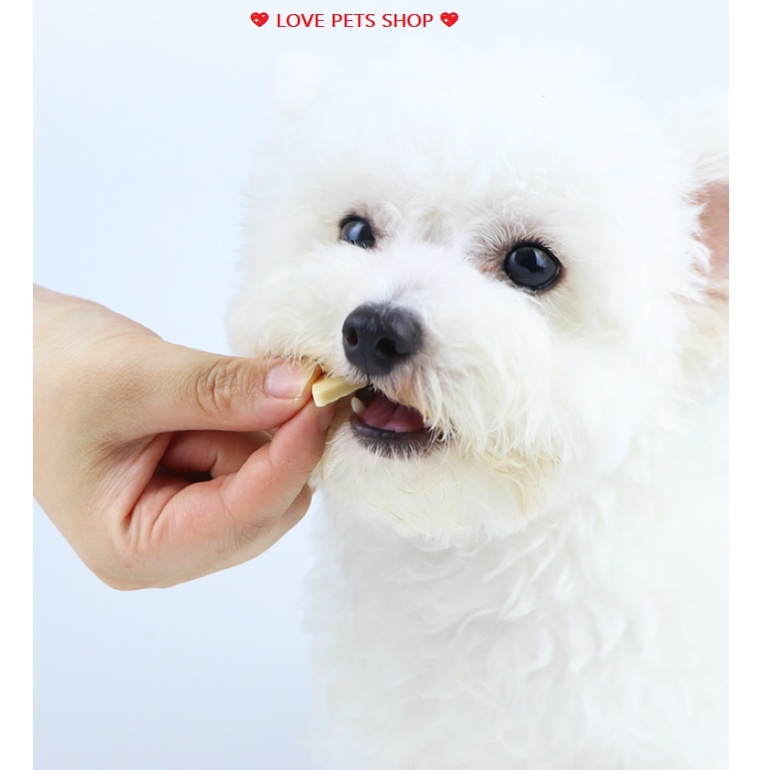 BÁNH THƯỞNG CHO CHÓ MÈO PHÔ MAI VỊ SỮA (DATE: 10/2023) - LOVE PETS SHOP