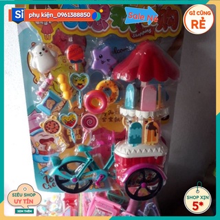 Vỉ đồ chơi xe đẩy kem loại to nhiều màu sắc cho bé. _phukienxinh 10k