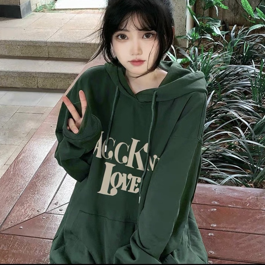 Áo Khoác Hoodie Nỉ LOVE Nữ Unisex 2 Màu Siêu Chất