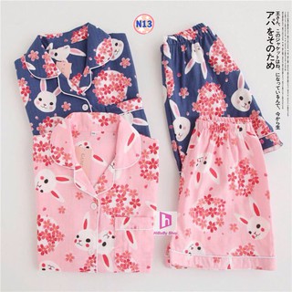 Pijama Thô Đũi Mặc Hè Cực Mát N13