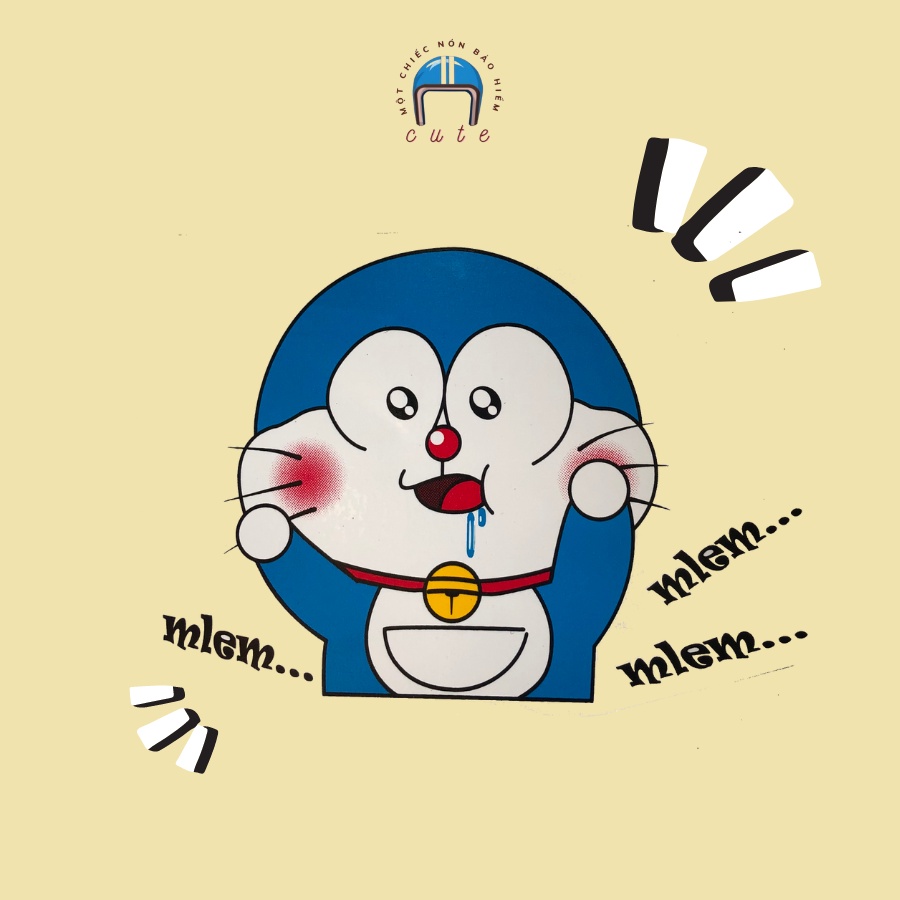 Sticker dán nón bảo hiểm kích thước mini loại Sticker dán nước chống bong tróc Cute Shop