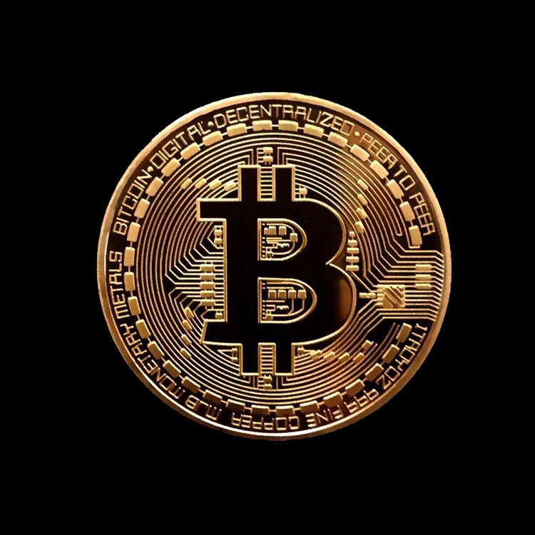 Đồng Tiền Bitcoin Mạ Vàng