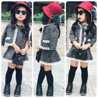 Combo Sét váy dạ cho bé gái ( Thanh)
