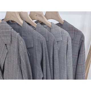 blazer kẻ 1 lớp