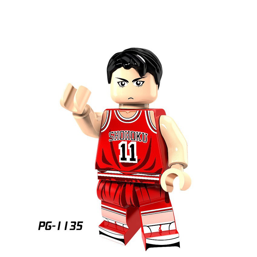 Xếp Hình Minifigures Các Nhân Vật Cao Thủ Bóng Rổ Slam Dunk Đội Shohoku - Đồ Chơi Lắp Ráp non-lego PG8092 [B4]