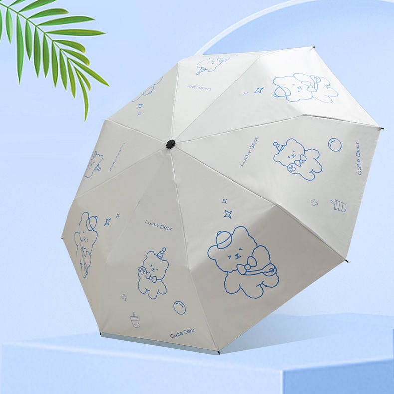 Fully Automatic Umbrella Umbrella Student Female Ins Thickened Rain-Proof Dual-Use Folding Sun Protection UV Protection Sun Umbrella KXal