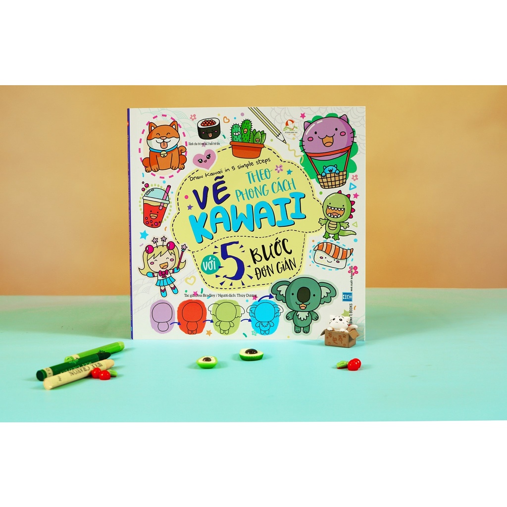 SÁCH - Draw Kawaii in 5 simple steps - Vẽ theo phong cách Kawaii với 5 bước đơn giản