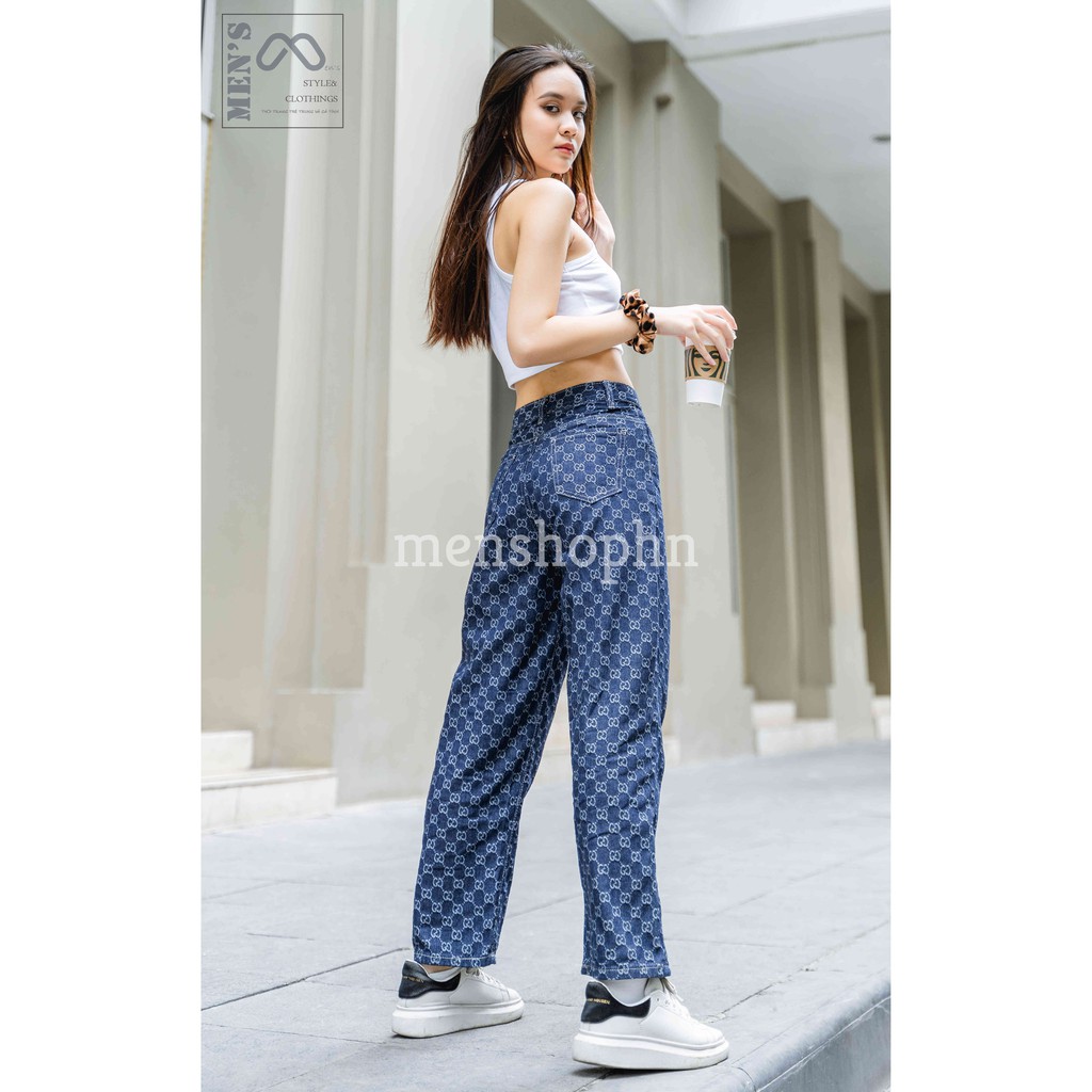 Quần Jean Nữ, lưng cao dáng suông rộng - quan jeans GU-SUONG - [Ảnh thật] Shop tự chup - Mẫu [Có sẵn] tại kho HELLOYOU