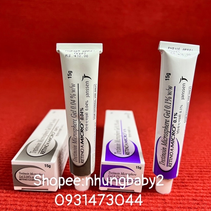 Tretinoin microsphere Gel 0.04% - 0.1% retino A micro giảm mụn trẻ hóa da | BigBuy360 - bigbuy360.vn