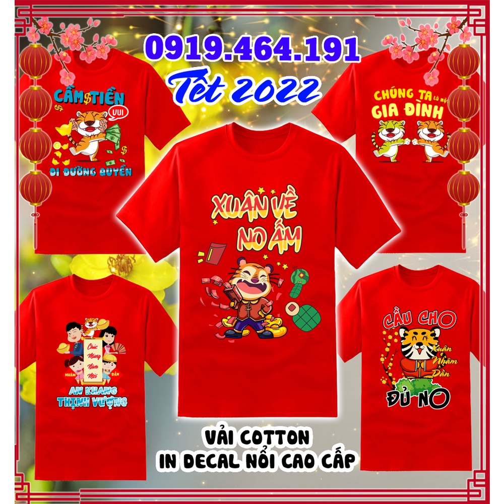 Áo thun HQ nhâm dần 2022 cao cấp, áo HQ, áo nhâm dần, vải cotton min mát, in Pet cao cấp (độc quyền)-Có size trẻ em