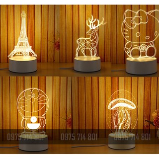 Thanh lý Đèn ngủ led 3D đổi 2 màu