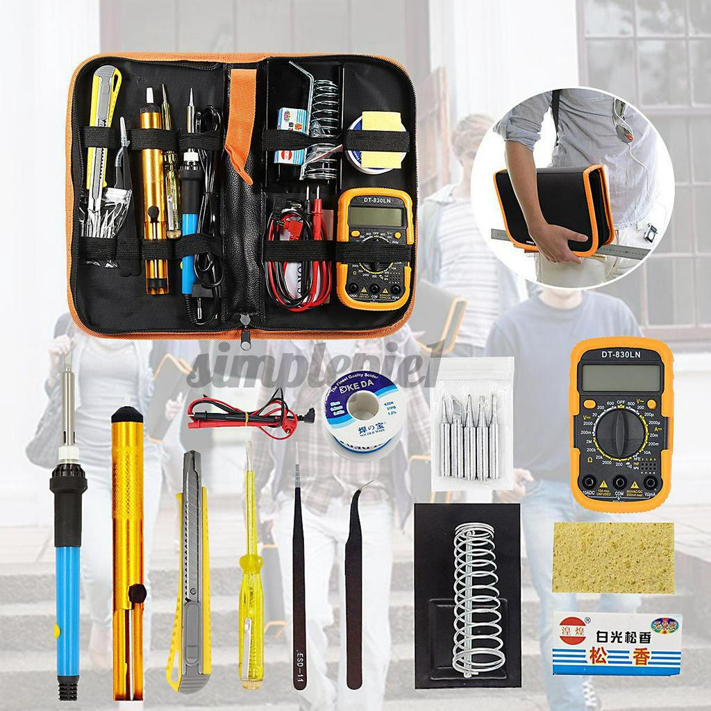 60W Solder Iron Kit Welding Electric Soldering Adjustable Temperature