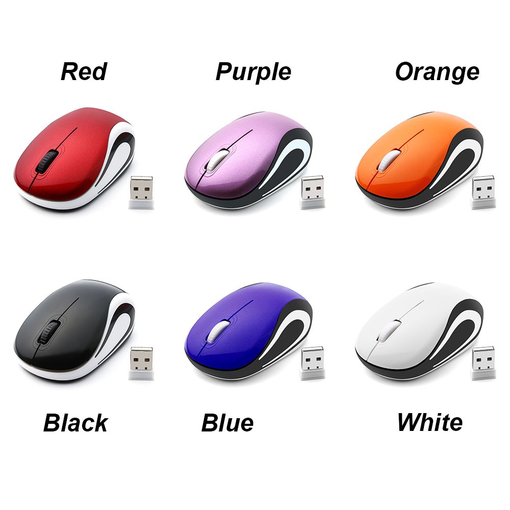 ☆YOLA☆ Durable Gaming Mice Mini Adjustable DPI Wireless Mouse New Optical Computer Peripherals Cordless 2.4GHz/Multicolor