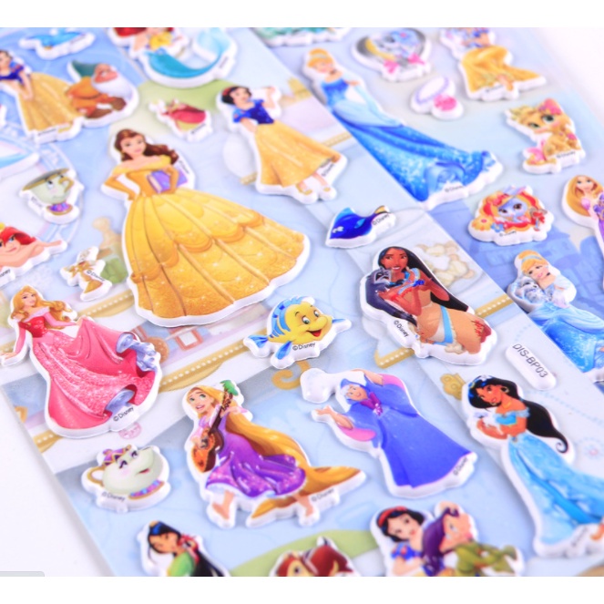 Hình dán sticker nổi 3D Công chúa Disney cho bé