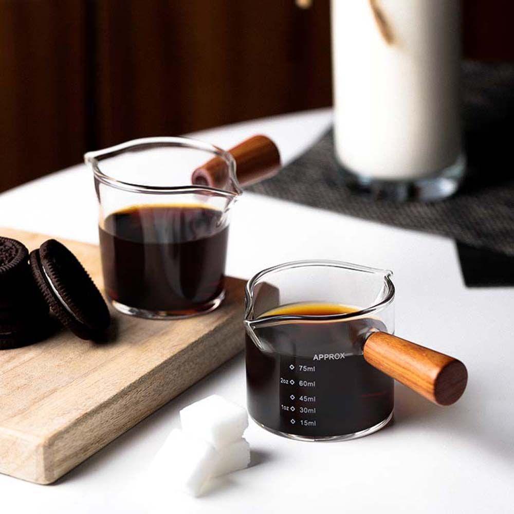 YIYU Cốc Gỗ Đựng Cà Phê Sữa Espresso 1 Ounce Có Tay Cầm Bằng Gỗ