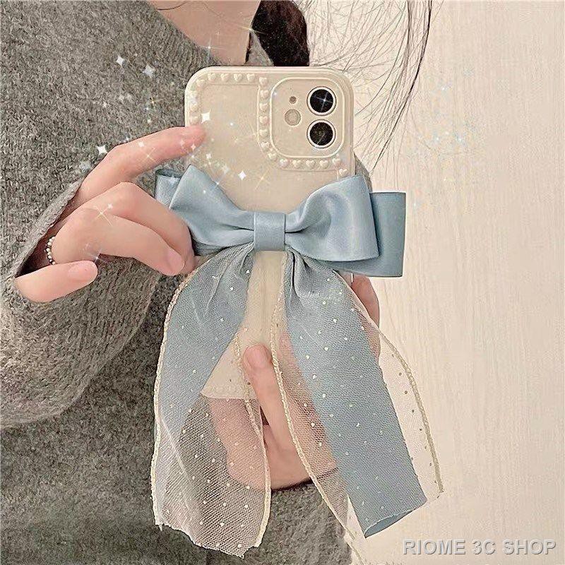 Ốp Điện Thoại Họa Tiết Ren Thắt Nơ Dành Cho Iphone