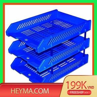 -khay kệ 3 tầng nhựa xukiva 182.3 đựng hồ sơ văn phòng tiện lợi