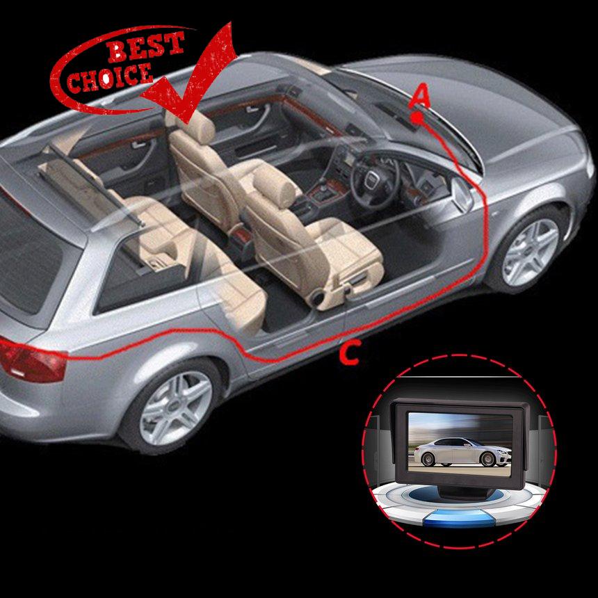 Camera Chiếu Hậu 10.7 Màn Hình Lcd 4.3inch Màu Sắc Cho Xe Hơi | BigBuy360 - bigbuy360.vn
