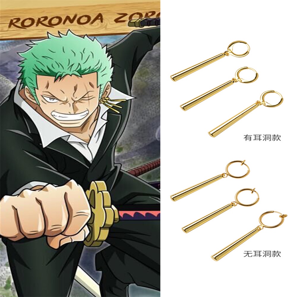 Set 3 khuyên tai hình Roronoa Zoro thời trang cho nữ