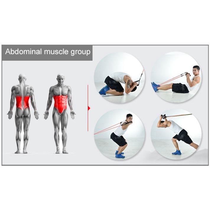 Bộ 5 Dây Ngũ Sắc Tập Full Body Hãng Oshi - Dụng Cụ Tập Gym Kháng Lực