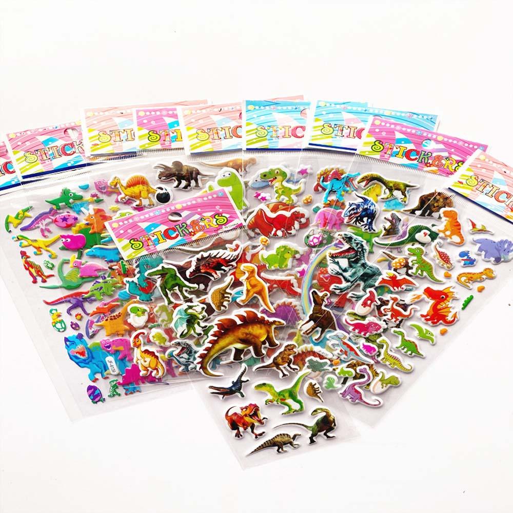Sticker Dán Trang Trí Nhật Ký Hình Khủng Long Hoạt Hình Bằng PVC