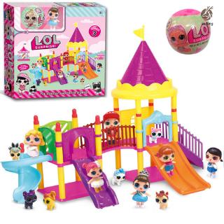 Children Baby Toy Set Surprise Doll Park House Game Slide Playset Girls Kids Gift