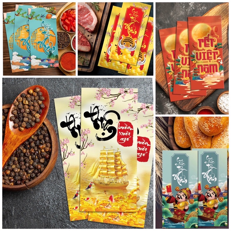 Combo 100 bao lì xì các mẫu SANG CHẢNH