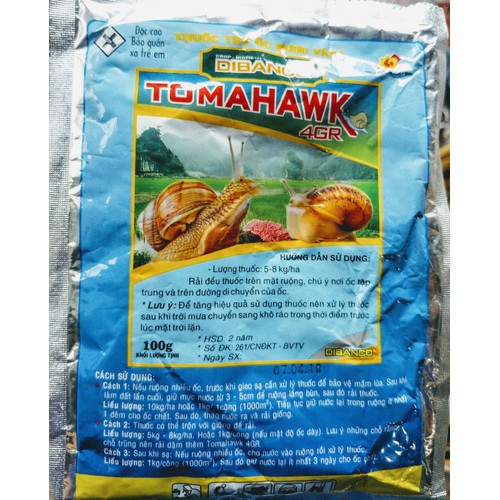 Chuyên trị Ốc sên cho cây trồng Tomahawk 100gr