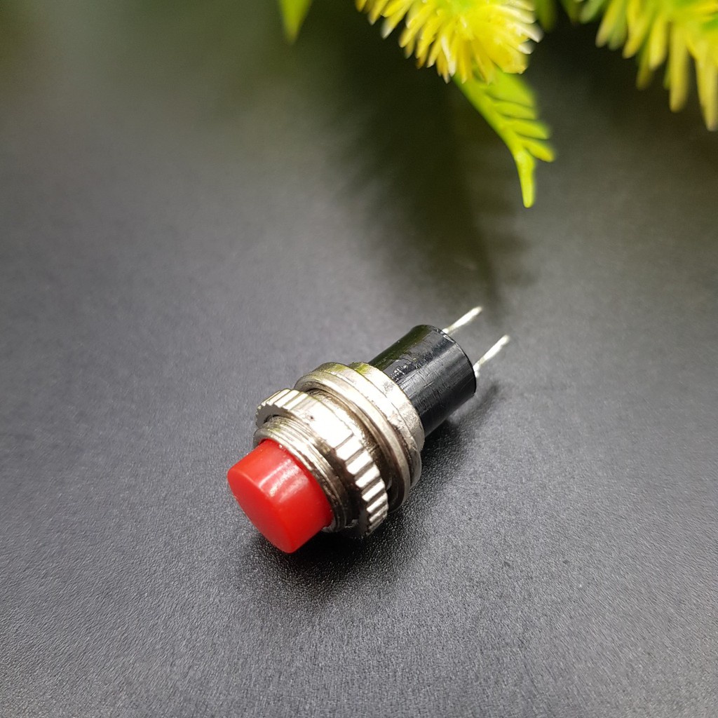 Nút Nhấn Đề 10MM🍀Công Tắc Nhấn Nhả Dùng Cho Mạch Quạt Mạch Trễ🍀Núm Nhấn 10MM Xanh Đỏ