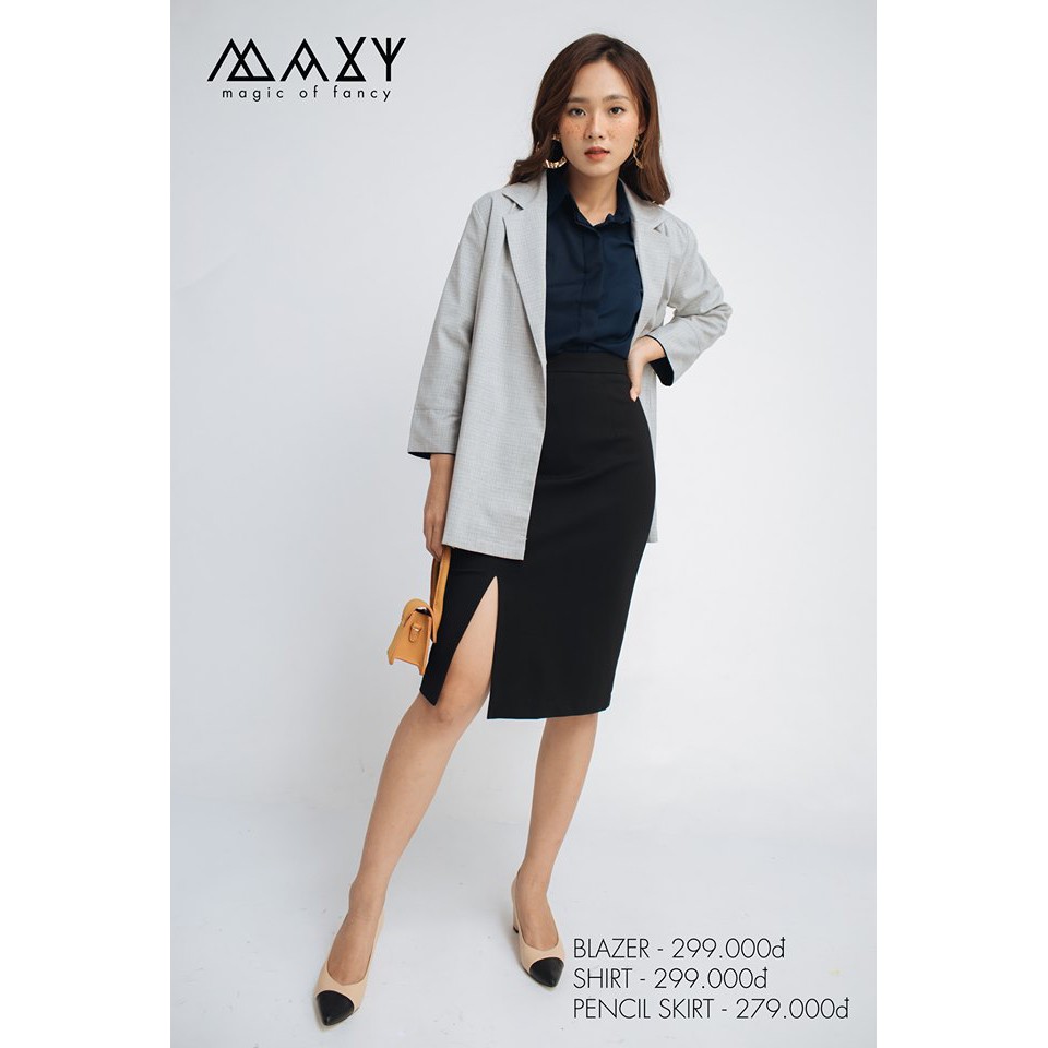 CHÂN VÁY BÚT CHÌ - PENCIL SKIRT -Chân váy chì có xẻ phía trước. | BigBuy360 - bigbuy360.vn