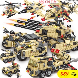 [889CT-TÚI BÓNG] BỘ ĐỒ CHƠI XẾP HÌNH LẮP GHÉP XE TĂNG,OTO,ROBOT, THUYỀN, TRỰC THĂNG, XE SWAT