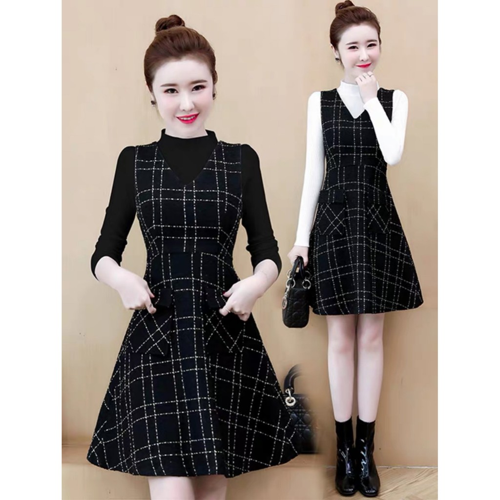Váy đầm xòe tay dài cổ lọ siêu xinh, váy dáng xòe mẫu mới có bigsize giá rẻ đẹp hót hít, mẫu váy đầm công sở sang trọng