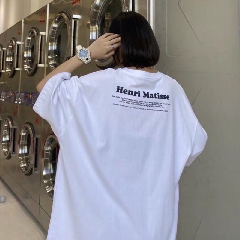 Áo Thun Tay Lỡ Unisex HENRI màu ĐEN/TRẮNG ❤️ FREESHIP ❤️ Áo phông Nam Nữ form Rộng