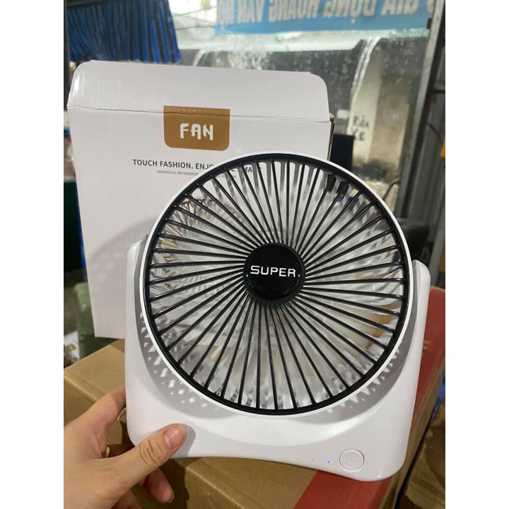 Quạt tích điện mini để bàn Fan 3 chế độ